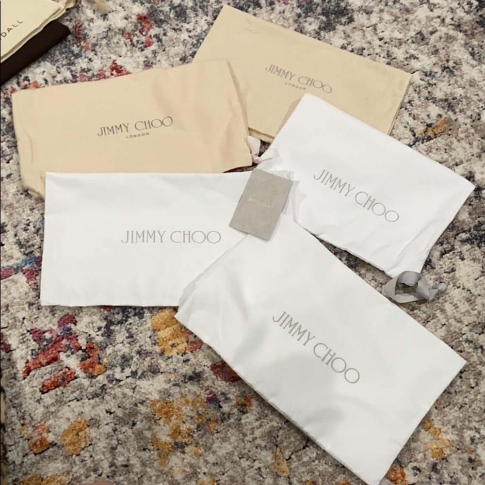 Authentic Jimmy Choo Dust Bag Bundle, 5 Bags